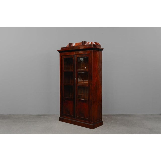 Biedermeier Style Bookcase in Mahogany, Early 20th Century For Sale - Image 4 of 18