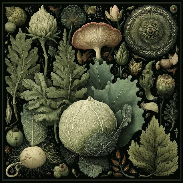 Set of 15 - 90' X 54' Evergreen Organic Modern Gallery Wall Installation Botanical Prints - Dark Green, Unframed For Sale - Image 16 of 17