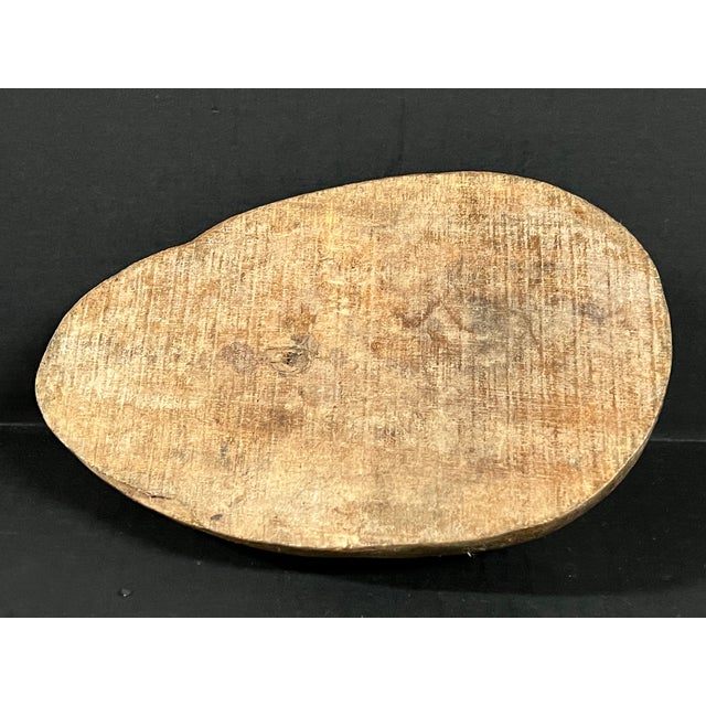 Brown Folk Art Carved Wood Male Face Wall Plaque Decor Sculpture For Sale - Image 8 of 10