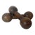 Vintage Wood Hand Weights or Dumbbells Set of Two Sports Equipment Memorabilia Dumb Bells For Sale