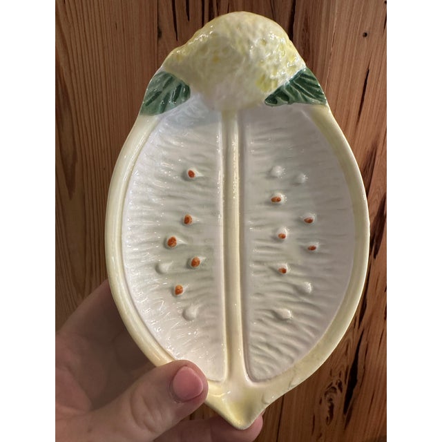 Vintage Italian Lemon Serving Dish For Sale - Image 4 of 5