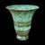 1930s Vintage Carl Sorensen Art Deco Verdigris Bronze Trumpet Vase With Gilt Rings For Sale - Image 5 of 8