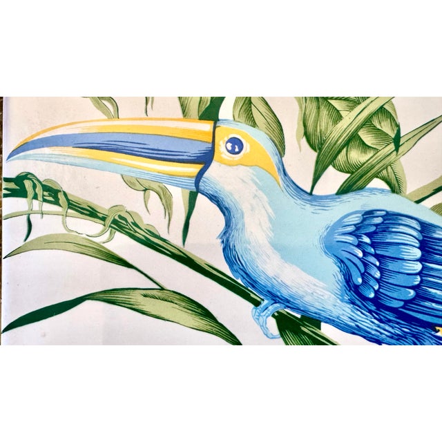 Hermès Vintage 1980s Hermès Moustiers Faience "Toucans" Centerpiece Tile / Trivet For Sale - Image 4 of 7