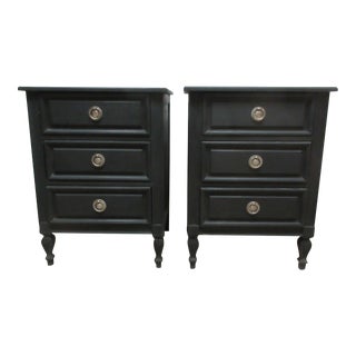 Gustavian Style 3 Drawer NightStands For Sale