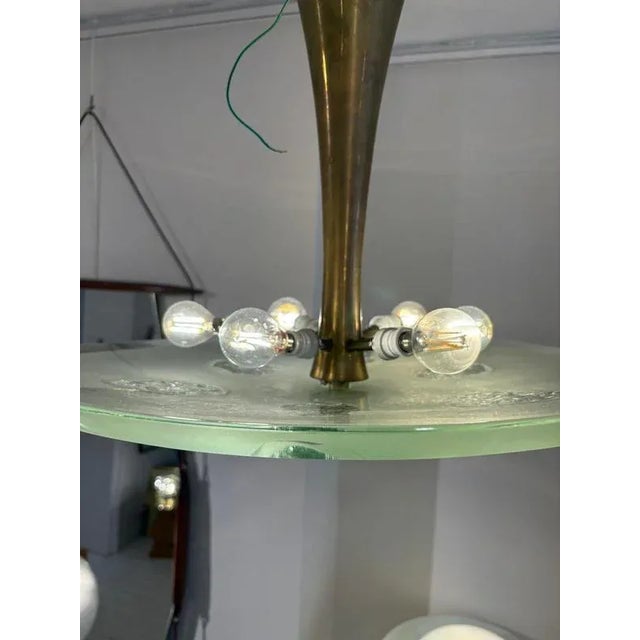 Metal Mid-Century Suspension by Max Ingrand for Fontana Arte, Italy, 1950 For Sale - Image 7 of 10