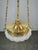 Art Nouveau Secession Pendant Light in Brass and Opaline Glass, Czechoslovakia, 1900s For Sale - Image 3 of 15