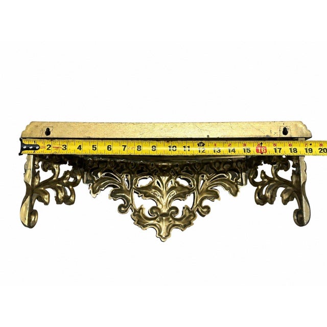 Early 20th Century Vintage Burwood Gold Wall Decorative Shelf 1236-2 For Sale - Image 5 of 8