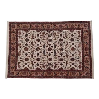 1980s Super Fine Persian Tabriz Rug 6'6" X 9'3" For Sale