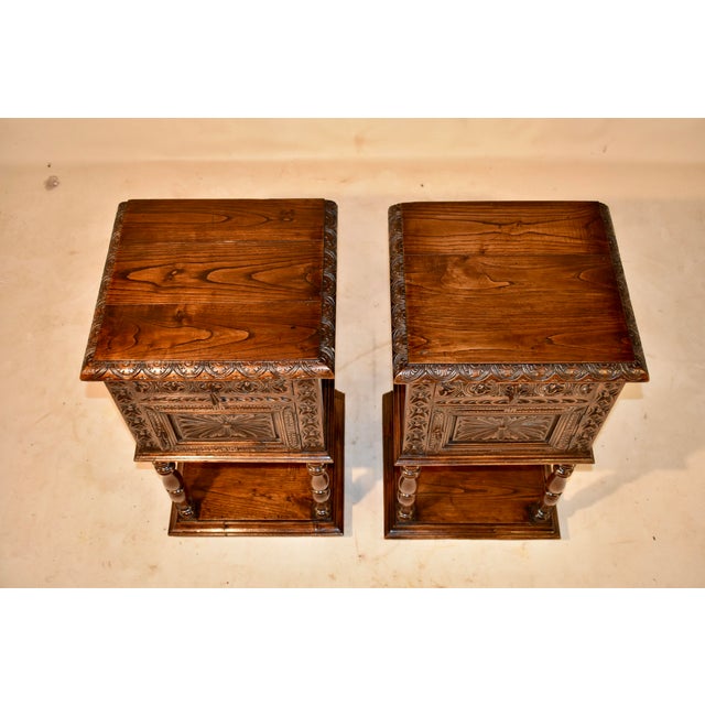 Late 19th Century Pair of 19th Century French Oak Side Tables For Sale - Image 5 of 8