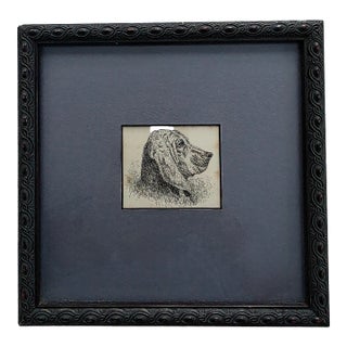 Framed Pen & Ink Drawing For Sale
