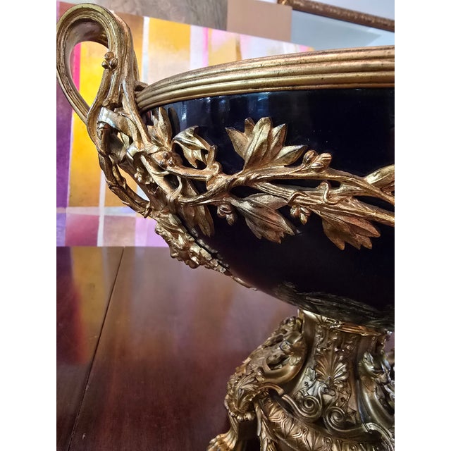 Antique Sevres Style Bronze Figural Centerpiece For Sale - Image 4 of 12