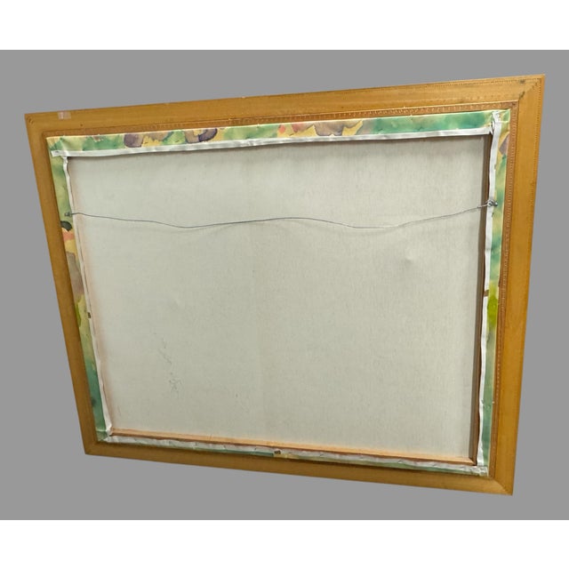 Late 20th Century Late 20th Century Original Signed Watercolor Floral Still Life Painting Framed Mid Century Modern For Sale - Image 5 of 7