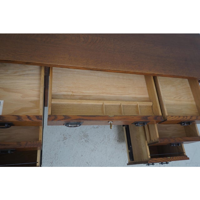 Stickley Stickley Mission Oak Arts & Crafts Executive Desk For Sale - Image 4 of 18