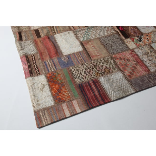 Contemporary Modern Patchwork Kilim Rug Made From Vintage Anatolian Tribal Arts - 5' 6'' X 7' 7'' For Sale - Image 3 of 9
