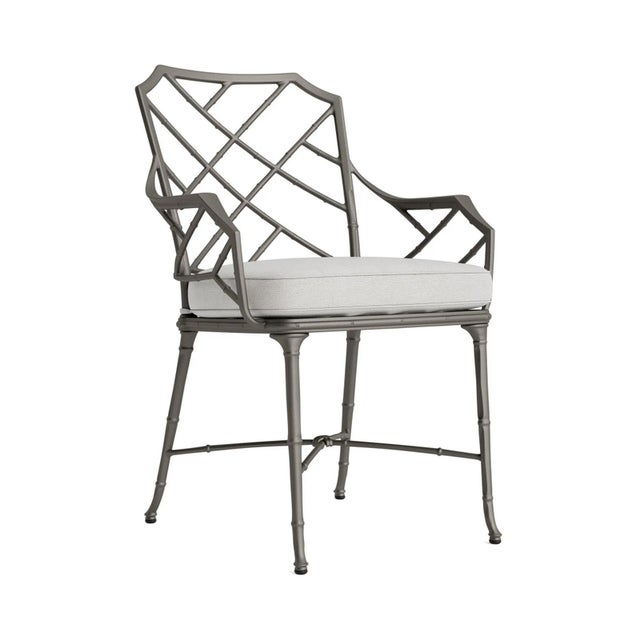 Brown Jordan Calcutta Arm Chair, Mica frame with Fusion Dove fabric For Sale - Image 12 of 12