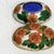 Mid 20th Century Vintage Cloisonné Enamel Oval Trinket Box – White Ground With Red Floral Motif, Silver-Blue Interior For Sale - Image 5 of 9