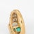 Metal 80s Portuguese Emerald 1.50ct Diamond Ring 19k Yellow Gold Sz 4.75 Fine Jewelry For Sale - Image 7 of 7