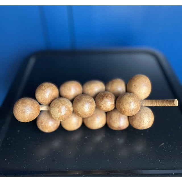 Vintage Mid-Century Modern Cluster of Teak Grapes For Sale - Image 4 of 7