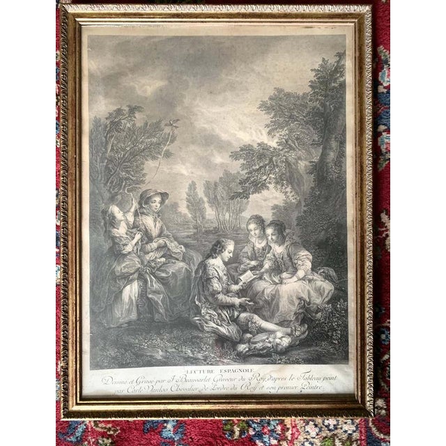 Charming pair of engravings representing gallant scenes engraved by Jacques Firmin Beauvarlet after the works of Carle Van...