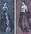 Blue 1946 Pair -Vintage Mid-Century Evening Fashion Prints by Gruau For Sale - Image 8 of 8