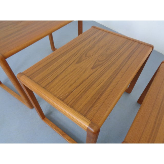 Danish Teak Nesting Tables, 1960s, Set of 3 For Sale - Image 11 of 16