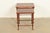 Queen Anne Baker Furniture English Regency Walnut and Burl Wood Parquet Top Nesting Tables, Pair For Sale - Image 3 of 13
