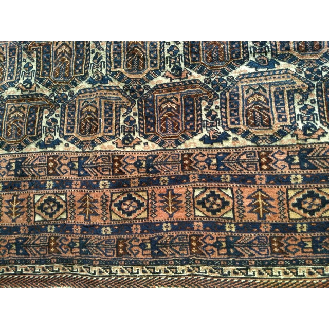 Antique Persian Afshar Tribal Rug, Hand-Knotted Wool, Allover Paisley Pattern, Ivory & Red, 5x7 For Sale - Image 14 of 17