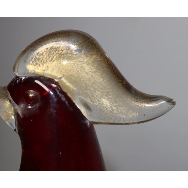 Vintage Hand Blown Murano Venetian Glass Figural Bird Decanter Bottle Italy For Sale - Image 10 of 12
