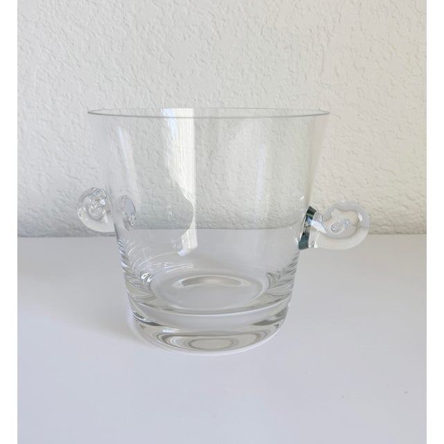 Tiffany & Co. Crystal Ice Bucket With Scrolled Handles For Sale - Image 11 of 11