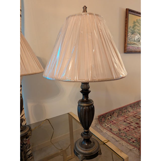 Vintage Stiffel Brass Table Lamps- A Pair For Sale In Houston - Image 6 of 11
