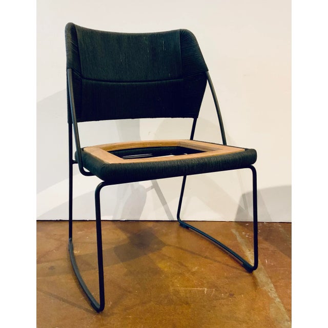 Black Baker / McGuire Modern Black Danish Cord Lansing Side Chair For Sale - Image 8 of 8