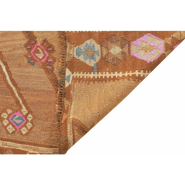 Mid 20th Century Mid 20th Century Vintage Decorative Turkish Kars Kilim For Sale - Image 5 of 7
