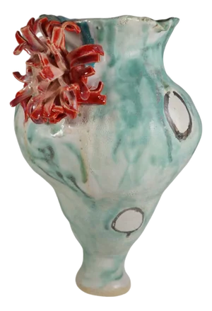 Green Patina Festive Olé 13 Vase by Hania Jneid