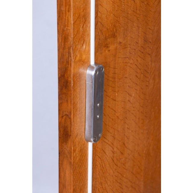 Bauhaus Wardrobe in Chromed Steel and Walnut by Slezak, Czech, 1930s For Sale - Image 6 of 10