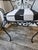 Vintage Wrought Iron Garden Armchair With Cabriole Legs For Sale - Image 10 of 15