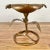 Metal Vintage Walker Foundry Hollywood Regency Style Aluminum Gold Decorated Dogwood Table with Glass For Sale - Image 7 of 11