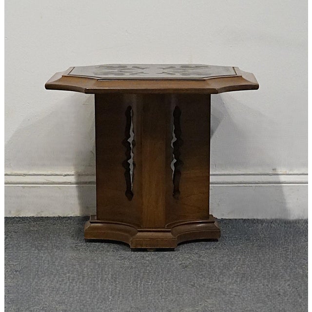Late 20th Century Drexel Furniture Esperanto Collection Spanish Mediterranean Style 20" Bunching End Table W. Slate Top For Sale - Image 5 of 8