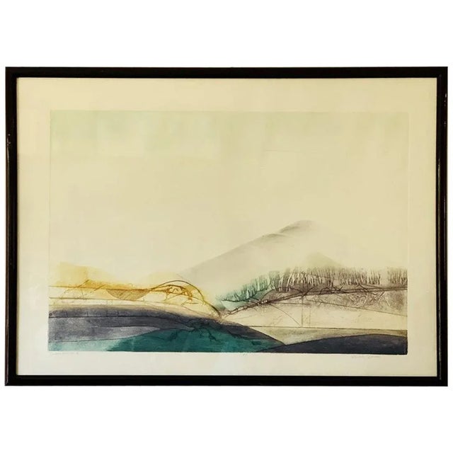 "Crosscurrents II" Etching on Zinc Print by Renata Zerner, Artist Proof For Sale - Image 13 of 13