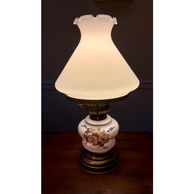 Alabaster Late 20th Century Leviton Hurricane Lamp For Sale - Image 8 of 12