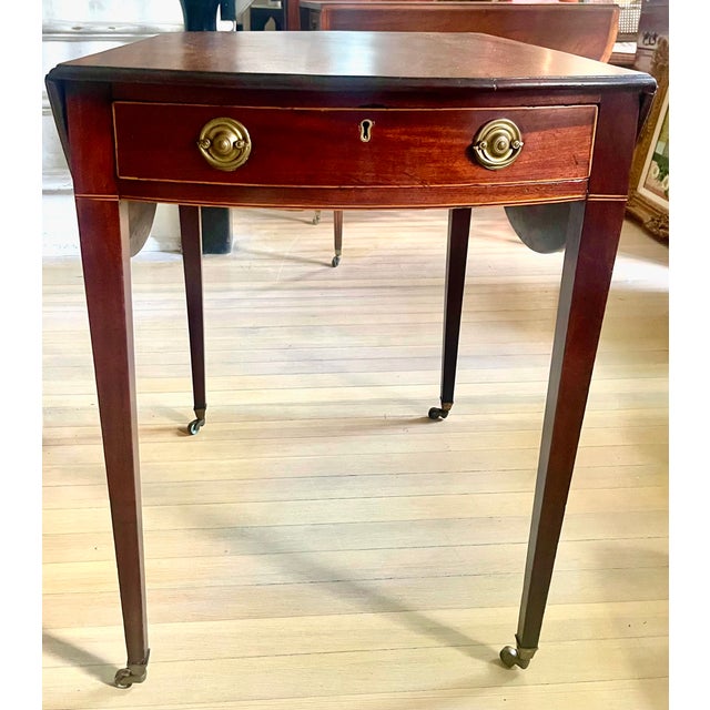 Late 18th Century Late 18th C. English Georgian Mahogany Pembroke Table For Sale - Image 5 of 12