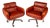 Rare Set of Two (2) Swivel Lounge Chairs in Leather by Frank Doerner for Doerner Faultless Limited Release for John Stuart, Usa, C. 1970s For Sale