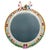 Blue Large Oval Wall Mirror Crowned with Winged Cupids by Leuteritz for Meissen, 1860s For Sale - Image 8 of 8