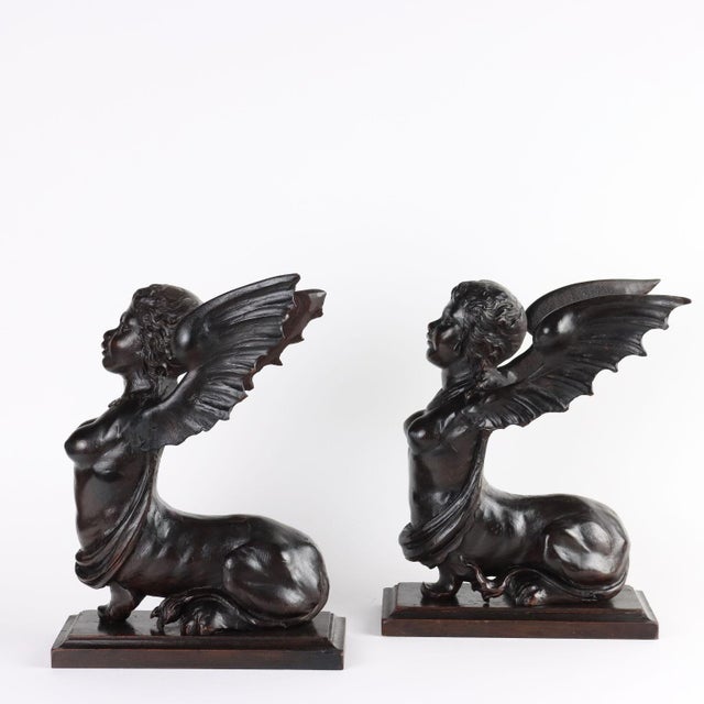Wood Antique Chimeras in Carved Wood, Set of 2 For Sale - Image 7 of 10