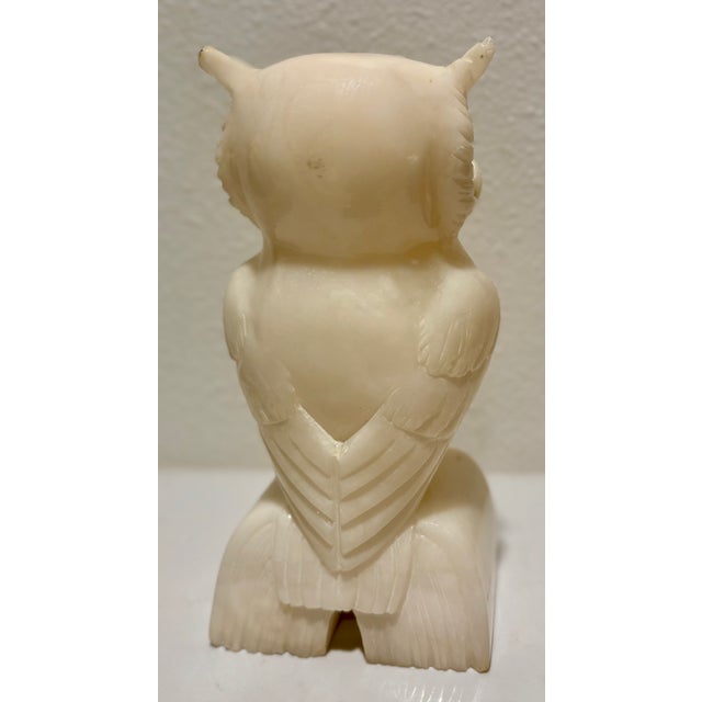 Mid-Century Modern Mid-20th Century Modern Italian Alabaster Owl Figure For Sale - Image 3 of 8