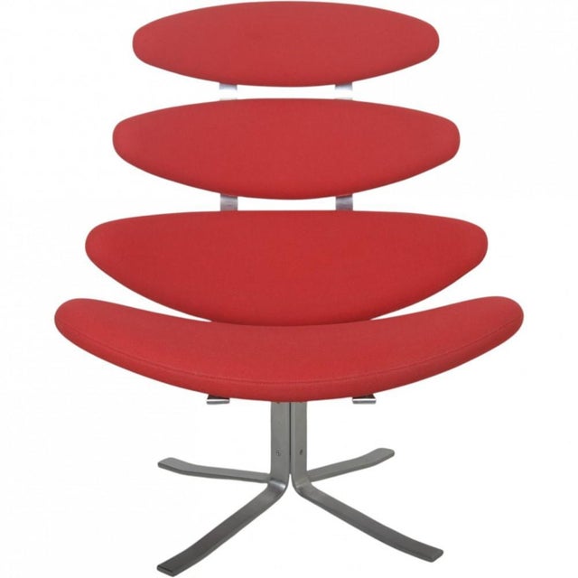 Corona Chair in Red Fabric by Erik Jørgensen, 2000s For Sale - Image 16 of 16