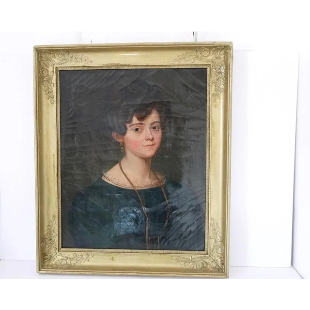 Early 20th Century French Oil Portrait Painting of a Young Women, Framed For Sale - Image 13 of 13
