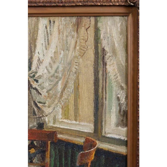 1910s Biedermeier Artist, Interior of Room, 1910, Oil on Canvas, Framed For Sale - Image 5 of 9