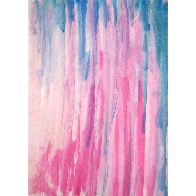 Visible fusion in an original tempera on paper realized by the contemporary Artist Contempologyc in 2021. Excellet...