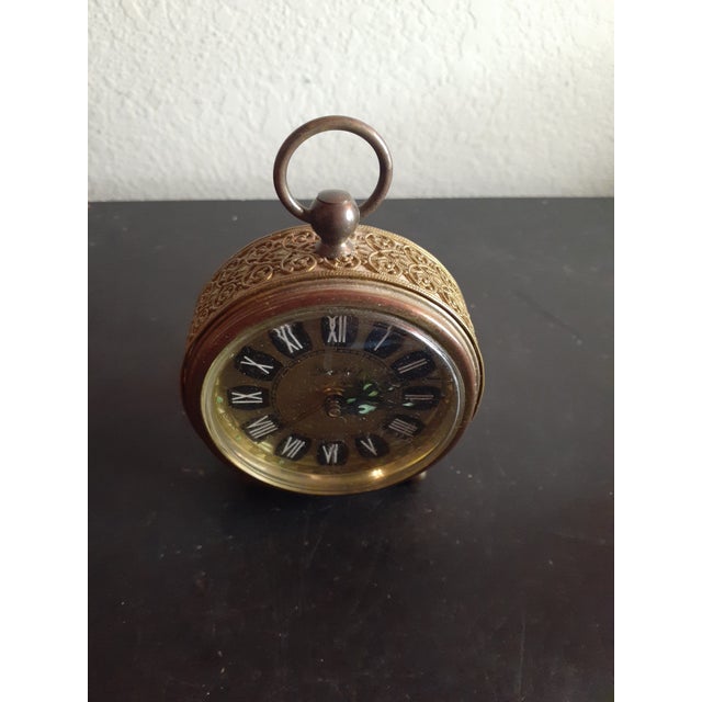 Vintage Sheffield Germany Brass Wind Up Alarm Clock. Chairish
