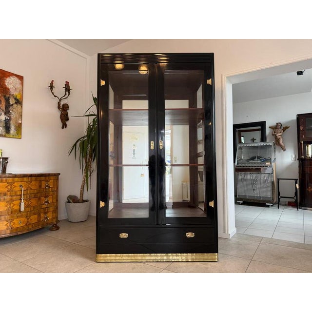 Art Nouveau Glass Display Cabinet, 1920s For Sale - Image 3 of 15